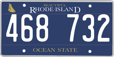 RI license plate 468732