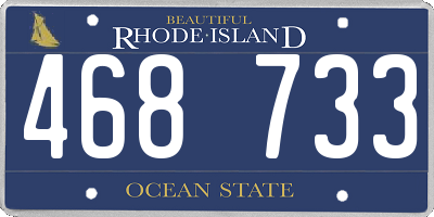 RI license plate 468733