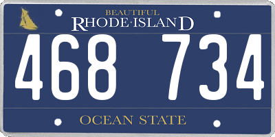 RI license plate 468734