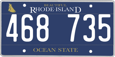 RI license plate 468735