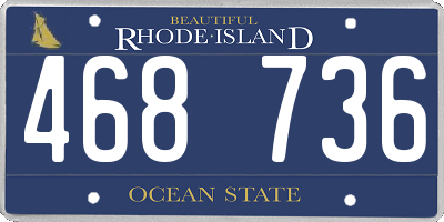 RI license plate 468736