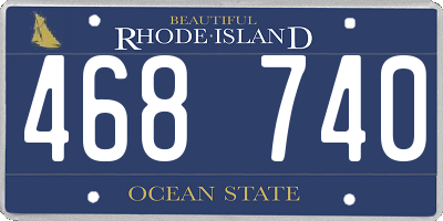 RI license plate 468740