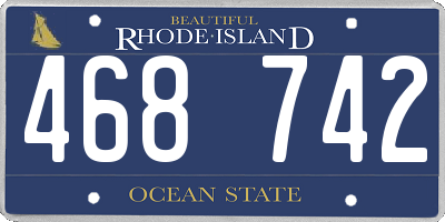 RI license plate 468742