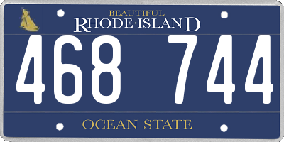 RI license plate 468744