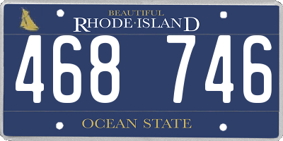 RI license plate 468746