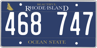 RI license plate 468747