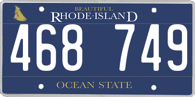 RI license plate 468749