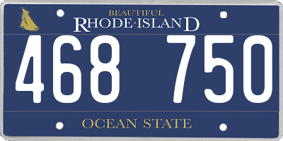 RI license plate 468750