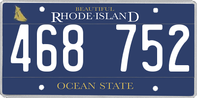 RI license plate 468752