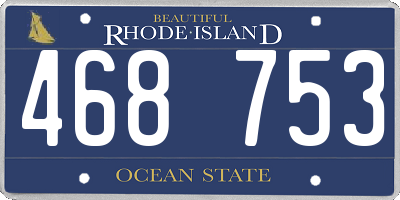 RI license plate 468753