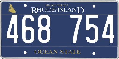 RI license plate 468754