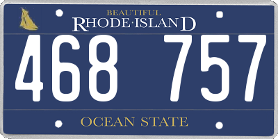 RI license plate 468757