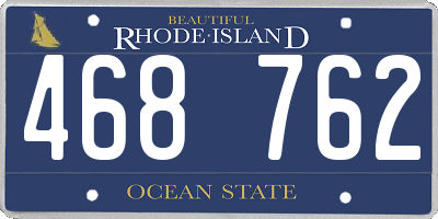 RI license plate 468762