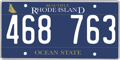 RI license plate 468763