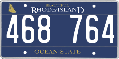 RI license plate 468764