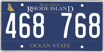 RI license plate 468768