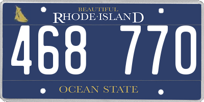 RI license plate 468770
