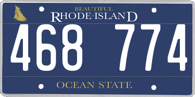 RI license plate 468774