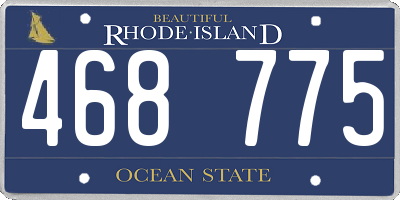RI license plate 468775