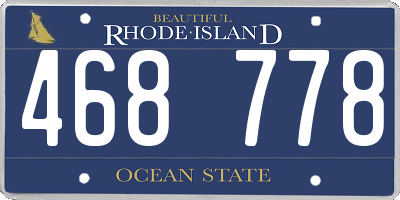 RI license plate 468778