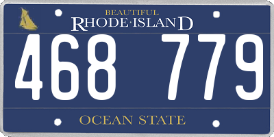 RI license plate 468779