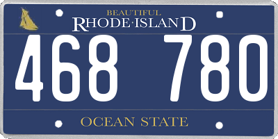 RI license plate 468780
