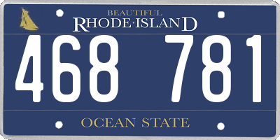 RI license plate 468781