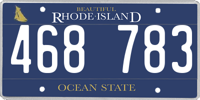RI license plate 468783