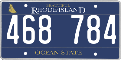 RI license plate 468784