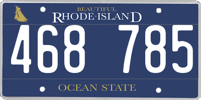 RI license plate 468785