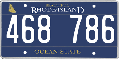 RI license plate 468786