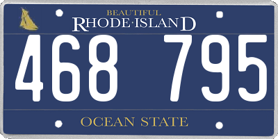 RI license plate 468795
