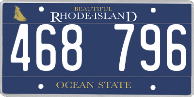 RI license plate 468796