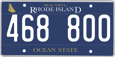 RI license plate 468800