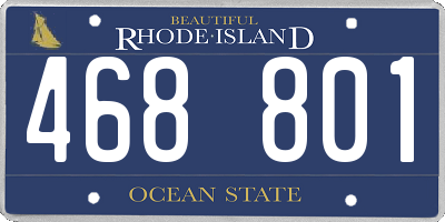 RI license plate 468801