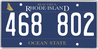 RI license plate 468802
