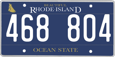 RI license plate 468804