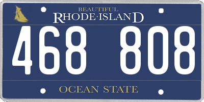 RI license plate 468808