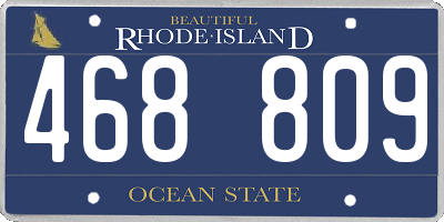 RI license plate 468809