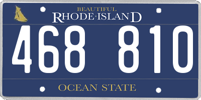 RI license plate 468810