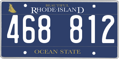 RI license plate 468812