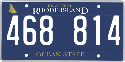 RI license plate 468814