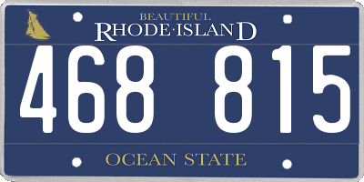 RI license plate 468815