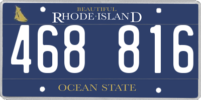 RI license plate 468816