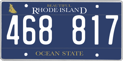 RI license plate 468817