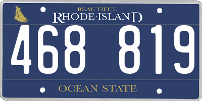 RI license plate 468819