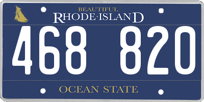 RI license plate 468820
