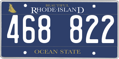 RI license plate 468822