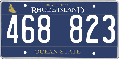 RI license plate 468823