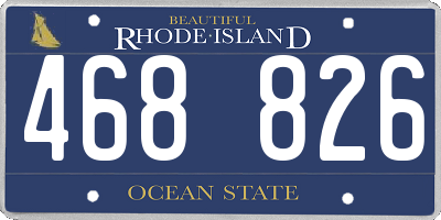 RI license plate 468826